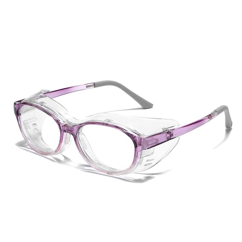 TR TOP RIVER Hydrating Dry Eyes Glasses with Soft Silicone Moisture Chambers, Reusable Moisture Pad, for Cataract Surgery Recovery (Purple)