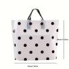 100 Pack Fashion Plastic Shopping Bags, Clear Gift Bag with Handles,Style,Ideal for Small Business, Retail, Boutique, Shopping & Party Favors,Black and White Polka Dots view 4