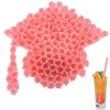 100 Pcs Graduation Cap Shaped Straws Disposable Plastic Drinking Straw Grad Caps Straw for Graduation Beverage Cocktail 2026 Congrats Grad Party Supplies (Pink) view 1