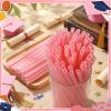 100 Pcs Graduation Cap Shaped Straws Disposable Plastic Drinking Straw Grad Caps Straw for Graduation Beverage Cocktail 2026 Congrats Grad Party Supplies (Pink) view 2