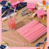100 Pcs Graduation Cap Shaped Straws Disposable Plastic Drinking Straw Grad Caps Straw for Graduation Beverage Cocktail 2026 Congrats Grad Party Supplies (Pink) view 4
