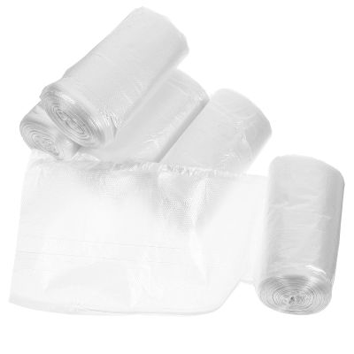 EXQUIMEUBLE Thick White Flat Garbage Bags 45X50Cm 150Pcs Plastic Trash Can Liners for Kitchen Bathroom Bedroom Home Use