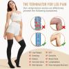 NURCOM 20-30 mmHg Medical Compression Stockings for Women and Men, Closed Toe Thigh High Compression Socks with Dot Silicone Band, Graduated Support Stockings for Varicose Veins, DVT, Post-Surgery view 4