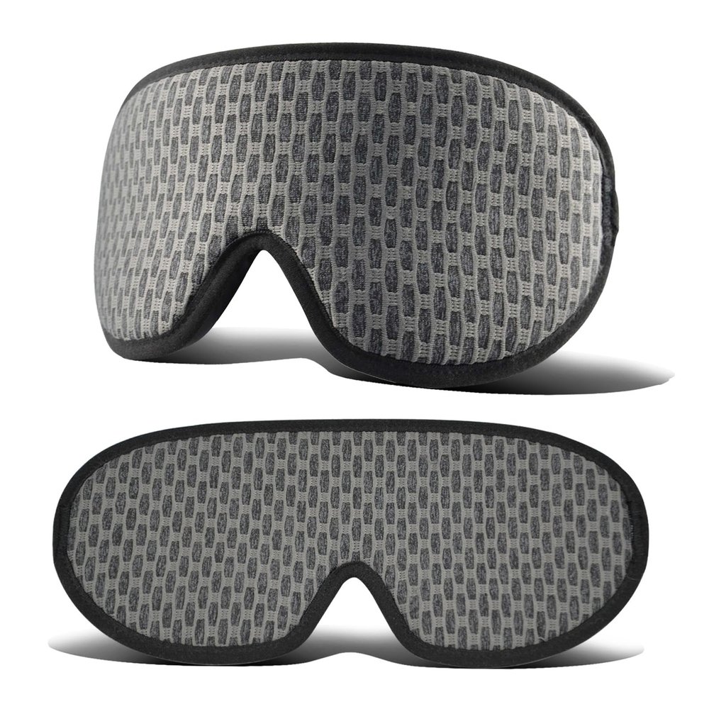 3D Mesh Breathable Sleep Eye Mask, Light Blocking Eye Mask, Zero Pressure Eye Mask, Soft Eye Cover, Comfort Blindfold, Travel Eye Mask, Night Sleep Mask, Gray