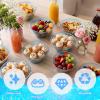 100 Pack 6oz Glitter Blue Disposable Plastic Bowls, Glitter Small Bowls for Ice Cream, Candy, Salsa, Fruit. Great for Mother's Day, Parties, Birthday, Weddings, Baby Showers, Holiday Events ( Blue) view 4