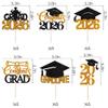 Migeaks 24Pcs Graduation Cupcake Topper, Class of 2026 Cupcake Topper Supplies for 2026 Congrats Grad Cap Diploma Cake Decor Graduate Celebration Party Cake Decorations Supplies (Black Orange -24) view 2