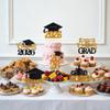 Migeaks 24Pcs Graduation Cupcake Topper, Class of 2026 Cupcake Topper Supplies for 2026 Congrats Grad Cap Diploma Cake Decor Graduate Celebration Party Cake Decorations Supplies (Black Orange -24) view 3