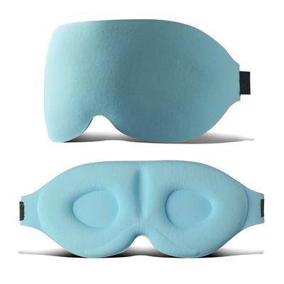 3D Sleeping Eye Mask, Total Blackout Blindfold, Zero Pressure Eye Cover, Breathable Soft Mask, Travel Nap Eye Mask, Deep Night Sleep Mask, Blue