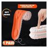 Shock Absorbing Latex Sport Insoles with Orthotic Arch Support - Soft Elastic Cushion Pads, 1 Pair(Black,EU37-38) view 3