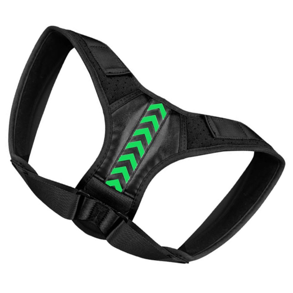 ERINGOGO Adjustable Back Posture Corrector Belt Xl, Sitting Posture Correcting Hunchback Support with Shoulder Pressure Relief, Flexible Black Strap for Adult Spine and Shoulder Alignment
