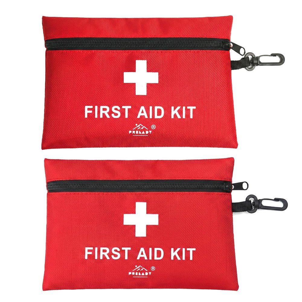 2Pack 152 Piece Small First Aid Kit, Travel Size First Aid Kit TSA Approved, Mini Forst aid kit for Home, Car, Travel, Camping, Truck, Sports, Office, Hiking Med Kit for Backpack;Gift for Grandma.