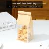 Paper Bakery Bags with Window, Kraft and White, Roll Top Closure, Food Storage for Bread Cookies Snacks (100, Kraft, Mini) view 2
