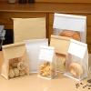 Paper Bakery Bags with Window, Kraft and White, Roll Top Closure, Food Storage for Bread Cookies Snacks (100, Kraft, Mini) view 4