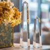 Novabright Crystal Obelisk Towers - 2 Pcs 9.25 Inch & 6.18 Inch Optical Crystal Decoration Set, Ideal for Farmhouse, Modern, and Home Decor for Mantel, Vanity, Side Table, Shelf, and Office Styling view 1