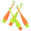 BCOATH 4 Pcs Soft Toothbrush Set, Carrot and Green Root Manual Toothbrushes with Soft Bristles for Daily Use and Travel, Ergonomic Design Suitable for view 1