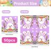 50 Pack Easter Paper Napkins, Disposable Bunny Napkins Easter Cocktail Napkins for Holiday Party Decorations view 2