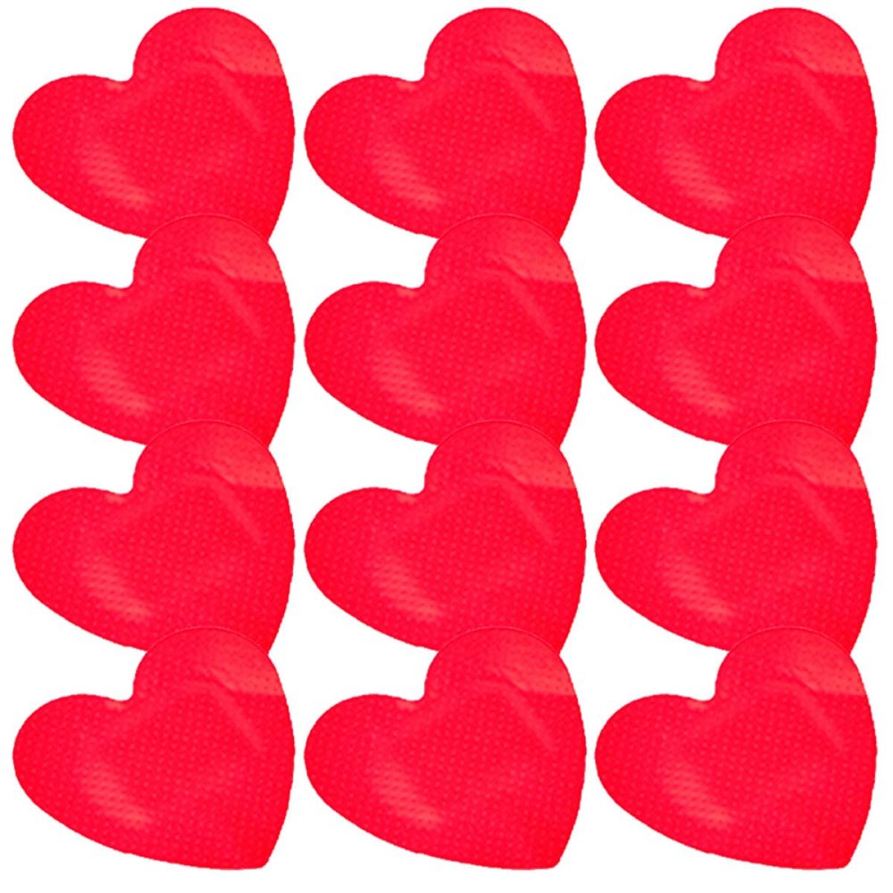 BCOATH Heart-Shaped Adhesive Bandages 24Pcs Self-Adhesive Wound Patches Breathable Small Bandages for Injuries Scrapes First Aid Wound Care Protection