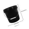 BCOATH Plastic Bucket with Lid and Handle 5L Small Sealed Food Storage Pail Thickened Black Household Water and Oil Container for Cleaning and Multipurpose Use view 2