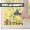 BCOATH Window Cleaning Squeegee for Glass Doors and Cars, Sturdy Dual Blade Scrubber with Ergonomic Handle, Shower Door and Windshield Cleaning Tool for Home and Vehicle Use view 4