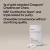 Momentous Creatine Chews - Creatine Monohydrate - Supports Strength, Lean Muscle, & Recovery for Men & Women - NSF Certified for Sport - 150 Chewable Tablets - Mango view 3