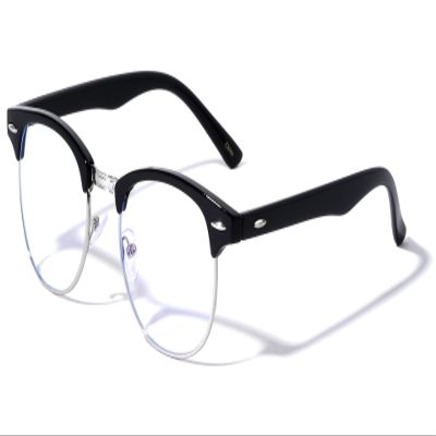 Classic Retro Round Computer Protective Blue Light Glasses Men Women Unisex UV400 Protection BL2001 (Silver)