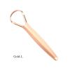 1pcs Stainless Steel Tongue Scraper Cleaning Coated Toothbrush(C738-Gold-L-1pcs) view 2
