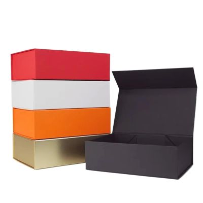ERJGIKL Magnetic Gift Box Gift Box For Presents With Lids Magnetic Closure Rectangle Collapsible For Wedding Christmas Party Birthday Packging(Gold,20x18x8cm)