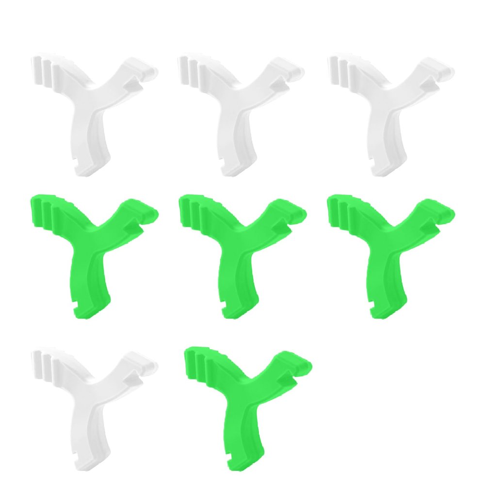 Aligner Chew,8PCS Y-Shaped Chew for Invialign Aligner,Hardness 45Silicone Orthodontic Munchies Chompers Aligner Trays Seaters (4 Green+4 White)
