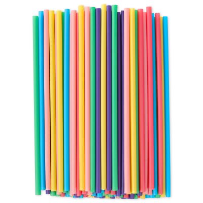[100 Pcs] Colorful Disposable Cocktail Coffee Straws - 8.26'' Long 0.24'' Diameter Plant-Based Drinking Straws for Whiskey Bar Club Coffee Soda Party Cold Drinks