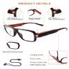 SKYWAY Reading Glasses With Light Blue Light Blocking Rechargeable magnifying Reader for Women Man eyewear Anti-Glare (tortoiseshell, 1.5, x) view 2