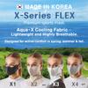 SUIGOLF KOREA X-Series X2 Flex Power Aqua-X UV Cooling Face & Neck Mask with Nose Wire, Golf Running Outdoor Sports (Gray, Medium) view 2