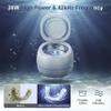 Etermeish Ultrasonic Retainer Cleaner Machine, White, 42KHZ Dental Cleaning Pod For Denture, Toothbrush Heads,Jewelry, Braces, Digital Timer with 2 Modes, 180ML,304 stainless steel inner liner view 2