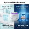 Etermeish Ultrasonic Retainer Cleaner Machine, White, 42KHZ Dental Cleaning Pod For Denture, Toothbrush Heads,Jewelry, Braces, Digital Timer with 2 Modes, 180ML,304 stainless steel inner liner view 3