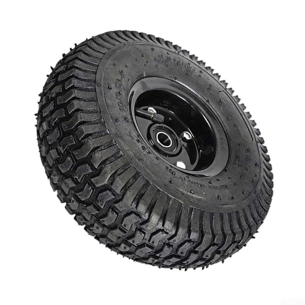 10 Inch Inflatable Tire Wheel Replacement for Mobility Scooter, 4.10/3.50-4 Heavy Duty Rubber Tire, BlackSKU
