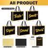 Five Senses Gift Bags for Mother - 5 PCS Black and Gold Gift Bags Mothers Day with Handle Greeting Card Tissue Paper Sight Smell Touch Taste Sound Foil Stamping Gift Bag for Him Her for Birthday Anniversary Wedding 12 Inch view 3