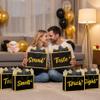 Five Senses Gift Bags for Mother - 5 PCS Black and Gold Gift Bags Mothers Day with Handle Greeting Card Tissue Paper Sight Smell Touch Taste Sound Foil Stamping Gift Bag for Him Her for Birthday Anniversary Wedding 12 Inch view 4