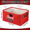 Gandeer Graduation Gifts Basket Class of 2026 Storage Box with Handle Congrats Grad Gift Storage Basket for High School College Decor Party Favor Keepsake 14 x 10 x 6.3(Trendy,Black and Red) view 2