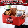 Gandeer Graduation Gifts Basket Class of 2026 Storage Box with Handle Congrats Grad Gift Storage Basket for High School College Decor Party Favor Keepsake 14 x 10 x 6.3(Trendy,Black and Red) view 3