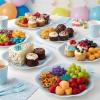 100pcs Blue Paper Plates and Napkins Party Supplies,Iridescent Disposable 9inch Plates,7inch Dessert Plates and Napkins and Forks,Holographic Tableware for Birthday Baby Shower,Serves 25 view 2