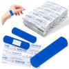 200 Pcs Blue Metal Detectable Bandages PE Waterproof Adhesive Bandage Bulk Sterile Pads Latex-Free for First Aid & Wound Care Variety Pack view 1