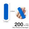200 Pcs Blue Metal Detectable Bandages PE Waterproof Adhesive Bandage Bulk Sterile Pads Latex-Free for First Aid & Wound Care Variety Pack view 2