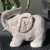 1.87LB Pink Amethyst Elephant Carving | Natural Crystal Animal Sculpture for Wisdom & Emotional Healing | Hand-Carved Stone Figurine for Home & Office Decor | Unique Spiritual Gift view 1