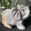 1.87LB Pink Amethyst Elephant Carving | Natural Crystal Animal Sculpture for Wisdom & Emotional Healing | Hand-Carved Stone Figurine for Home & Office Decor | Unique Spiritual Gift view 4