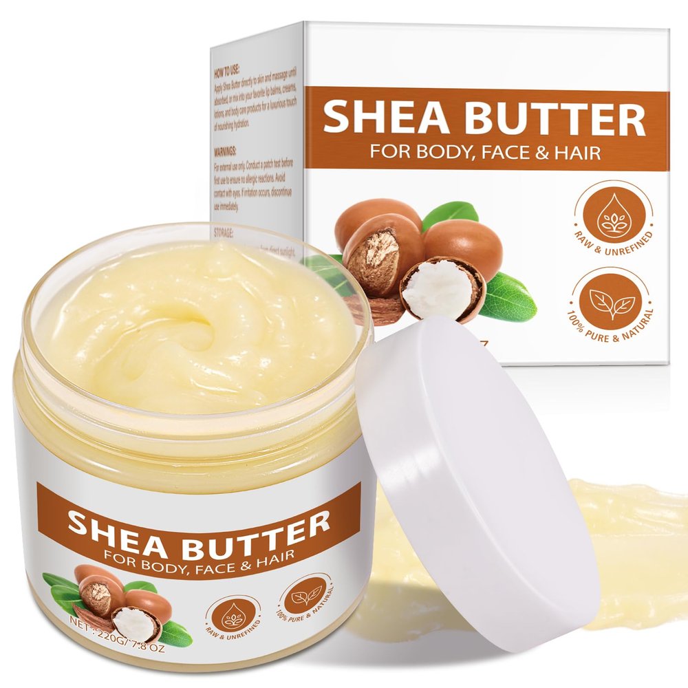 ITSDAWN Shea Butter Raw Organic, 7.8 Oz Raw Unrefined Shea Butter Lotion for Body, Face & Hair, Long-lasting Hydration Shea Butter Hand Cream