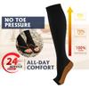 5 Pairs Open the toe Compression Socks for Men & Women 20-30 mmHg Graduated Compression Stockings for Sports Running Flight Travel Pregnancy view 2