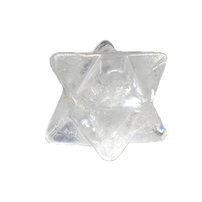 Clear Quartz Merkaba Crystal - 0.75 Inches Metaphysical Merkaba Star for Meditation - Energetic Tetrahedron Crystal and Healing Stones for Spiritual Growth and Healing(Clear Quartz)