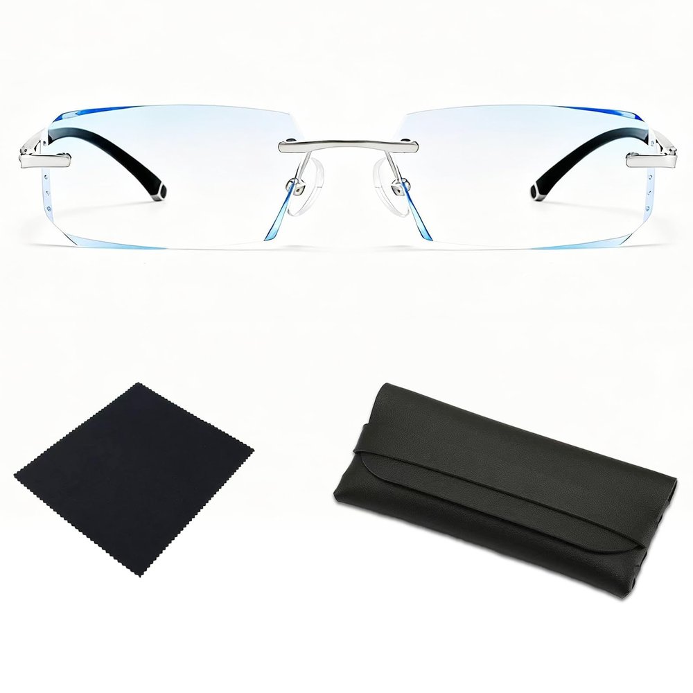 2026 New Clarity Blue Glasses, Clarity Multifunctional Smart Blue Glasses, Automatic Adjustment Eye Reading Glass for Men/Women with Case and Glasses Cloth