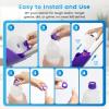 2 Pack Refillable Bottle for Swiffer Wet Jet Mop - 500ML/17 FL OZ Leak-Proof HDPE Empty Cleaner Solution Bottle with 10 Silicone Gaskets & 1 Funnel, Wood Care & Pet Safe, Eco-Friendly view 4
