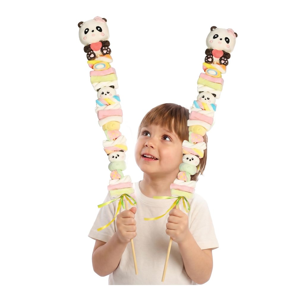 35.4-Inch Jumbo Panda Marshmallow Skewers for Birthday Parties & Kids