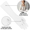 JINGLIKANG 16inch Nitrile Disposable Gloves Long Sleeves Blue 6mil Durable Waterproof M code Clean Dishwashing White 50PCS (50, White, M) view 3